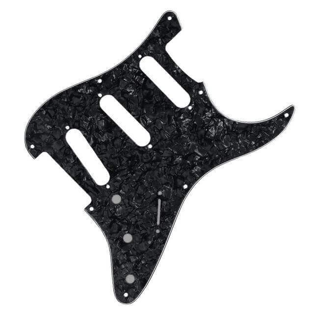 Electric Guitar Pickguard (Pick Guard Scratch Plate) Black Pearl guitarmetrics