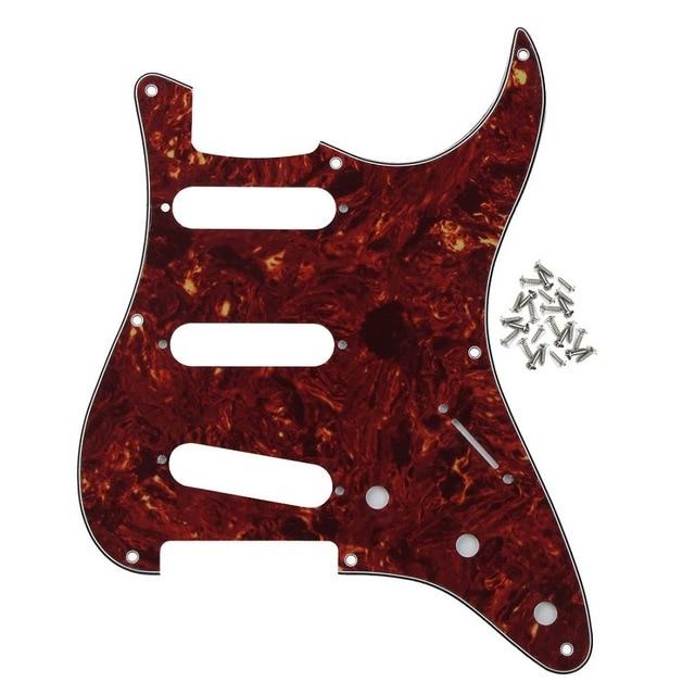 Electric Guitar Pickguard (Pick Guard Scratch Plate) Red Tortoise Shell guitarmetrics