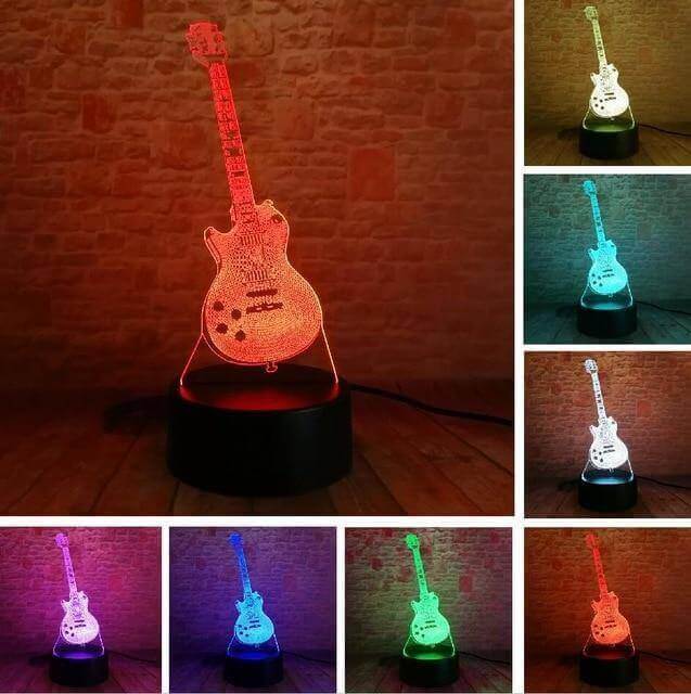 Amroe™ Guitar lamp (3D illusion lamp) guitarmetrics