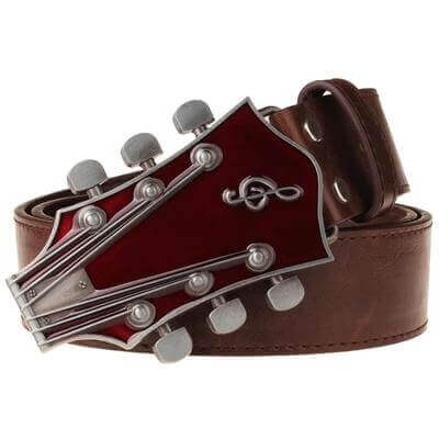 Guitar buckle belt (Guitar headstock design) 2 115CM guitarmetrics