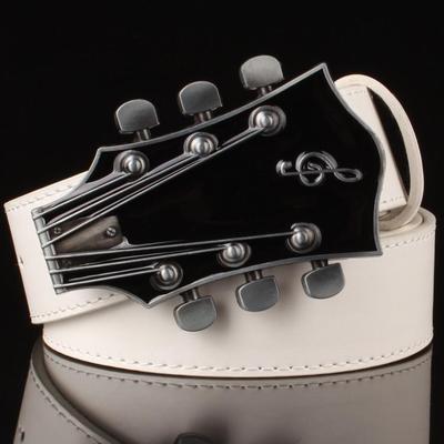 Guitar buckle belt (Guitar headstock design) 7 115CM guitarmetrics