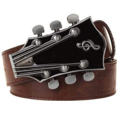 Guitar buckle belt (Guitar headstock design) 8 115CM guitarmetrics