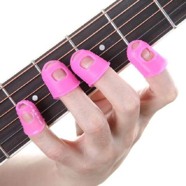 Muspor finger caps for Guitar Pink guitarmetrics