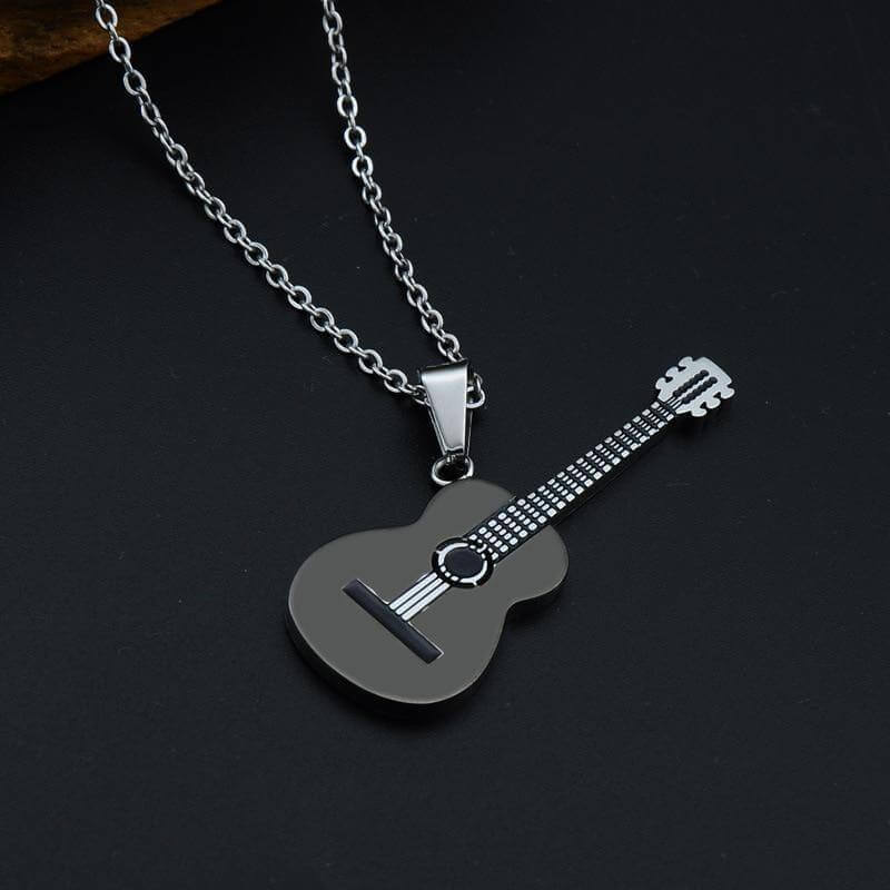 Minimalistic Guitar pendant necklace guitarmetrics