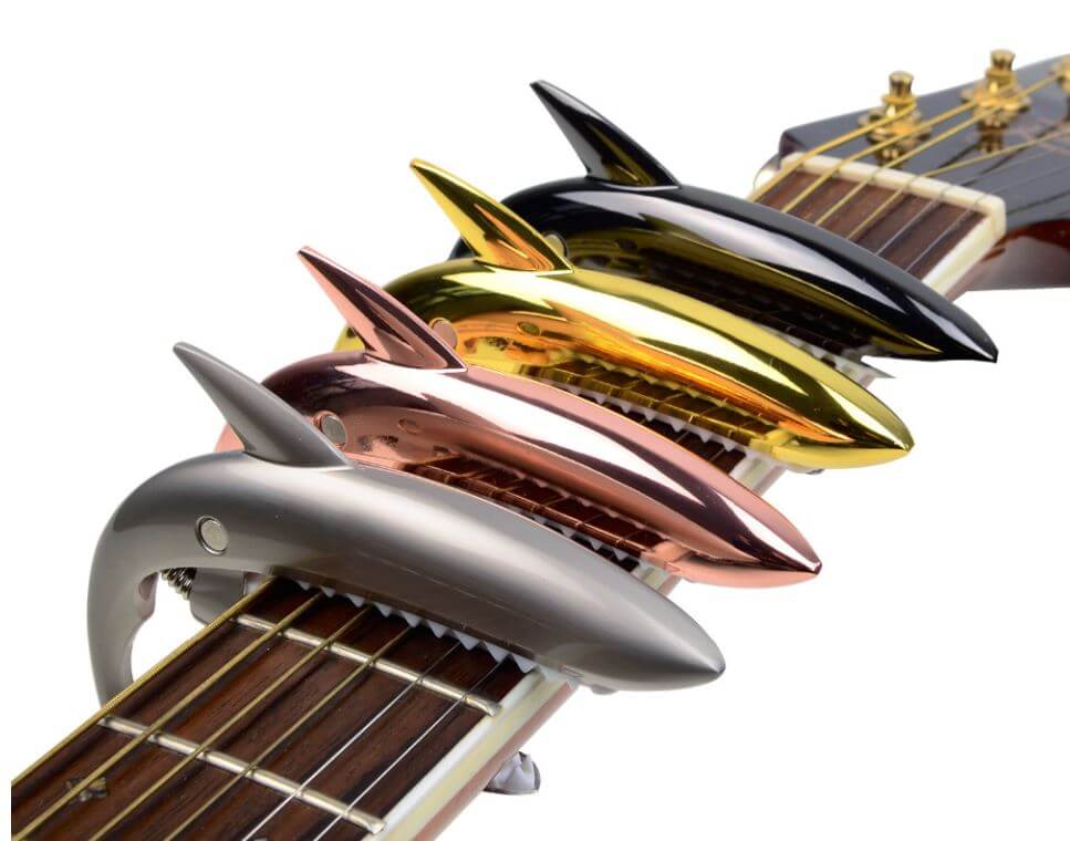 Sharky™ shark guitar capo guitarmetrics