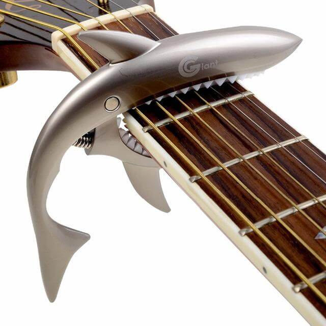 Sharky™ shark guitar capo guitarmetrics